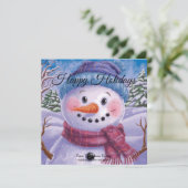 フロスティー・ザ・スノーマン フラット ホリデー カード (スタンド正面)