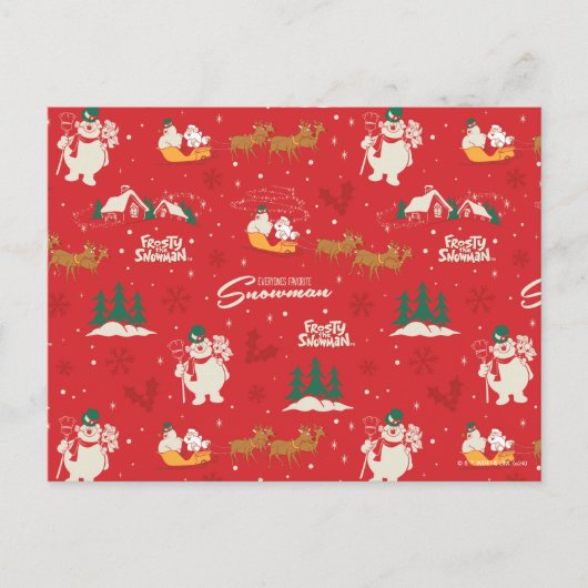 フロスティ - みんなが好きな雪だるまのパターン シーズンポストカード (正面)