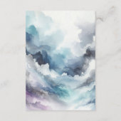 フロスティ・エレガンス ウェディング モダン・ウォーターカラー アイシー エンクロージャーカード (裏面)