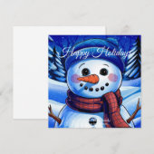 フロスティ・ザ・スノーマン フラット ホリデー カード (正面/裏面)