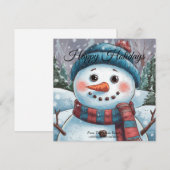 フロスティ・ザ・スノーマン フラット ホリデー カード (正面/裏面)