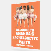 フロステッドオレンジ色のバチェロレッテウェルカムサイン アクリルサイン (傾斜)