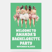 フロステッドグリーンバチェロレッテウェルカムサイン アクリルサイン (正面)