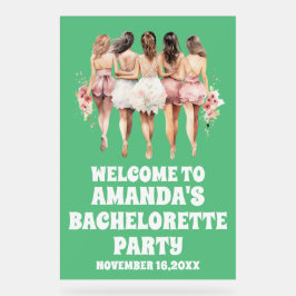 フロステッドグリーンバチェロレッテウェルカムサイン アクリルサイン