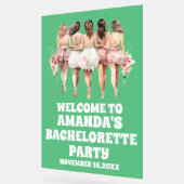 フロステッドグリーンバチェロレッテウェルカムサイン アクリルサイン (傾斜)