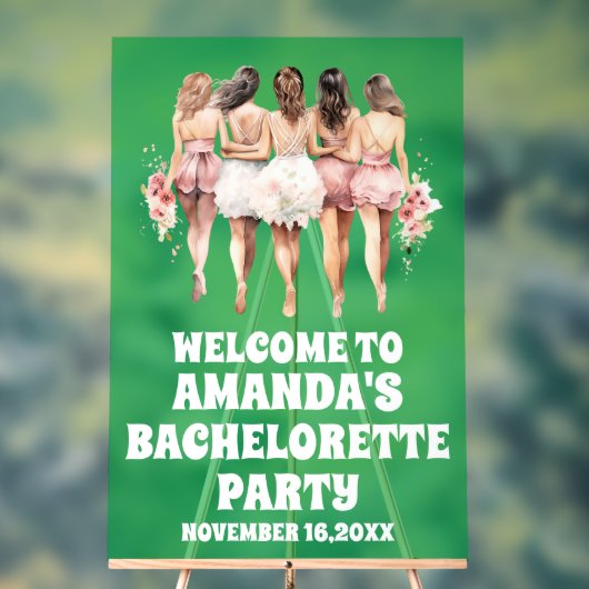 フロステッドグリーンバチェロレッテウェルカムサイン アクリルサイン (ニュートラル)