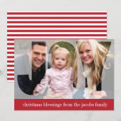 'フロステッドジョイ' （ルビー）ホリデーカード シーズンカード (正面/裏面)