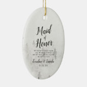 フロステッドパインズ素朴ホワイトメイド・オブ・オーナー(花嫁付き添い人)引用文 セラミックオーナメント (右)