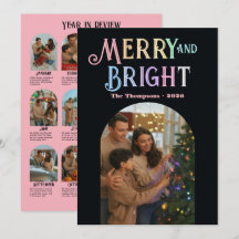 フロステッドパステルズの「一年を振り返る」写真クリスマスカード