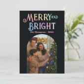 フロステッドパステルズの「一年を振り返る」写真クリスマスカード シーズンカード (スタンド正面)