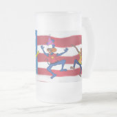 フロステッドビールマグ フロストグラスビールジョッキ (正面右)