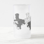フロステッドビールマグ:体ビルダー フロストグラスビールジョッキ (中央)