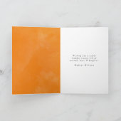 フロステッドピースオレンジウォーターカラーホリデーフォトカード シーズンカード (内部)