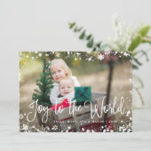 フロステッドフレームホリデーフォトカード シーズンカード (スタンド正面)