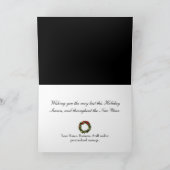 フロステッドブランチブルーホワイトインプリントクリスマスカード シーズンカード (内部)