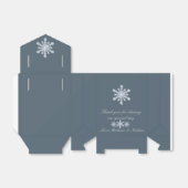 フロステッドブルーウィンターウェディングカスタム フェイバーボックス (折り畳みなし)