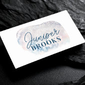 フロステッドブルーグリッターソーシャルメディアQRコード 名刺