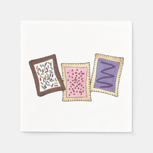 フロステッドブレックファーストトースターペストリージャンクフードグルメ スタンダードカクテルナプキン (正面)