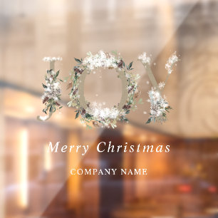 フロステッドボタニカルフローラジョイホリデー ウィンドウサイン