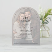 フロステッドヴェルムオーバーレイフォトシンプルブライダルシャワー 招待状 (スタンド正面)