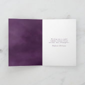 フロステッド平和パープル水色ホリデーフォトカード シーズンカード (内部)