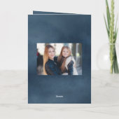 フロステッド平和海軍の水の色のホリデーフォトカード シーズンカード (裏面)