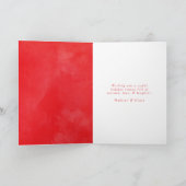 フロステッド平和赤い水の色のホリデーフォトカード シーズンカード (内部)