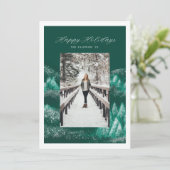 フロステッド松の山のホリデーカード シーズンカード (スタンド正面)