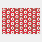 フロステッド滴下ドーナツハートパターン ラッピングペーパーシート (正面)