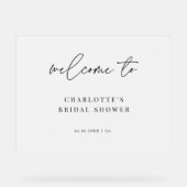 フロステッド結婚スクリプトのブライダルシャワーへようこそ アクリルサイン (正面)