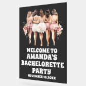 フロステッド黒アクリルバチェロレッテウェルカムサイン アクリルサイン (傾斜)