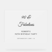 フロステッド90と素晴らしい誕生日パーティーへようこそ アクリルサイン (正面)