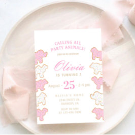 フロステッド アニマル クッキー スプリンクル インスタント ダウンロード 招待状