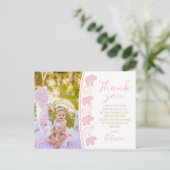 フロステッド スプリンクル アニマル クッキー パーティ ゲスト フェイバー ポストカード (スタンド正面)