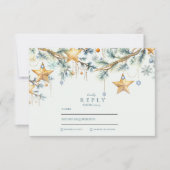 フロステッド・パイン・スター・ガーランド結婚ズ 出欠カード (正面)