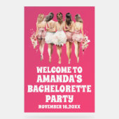 フロステッド・マゼンタ・アクリルバチェロレッテウェルカムサイン アクリルサイン (正面)