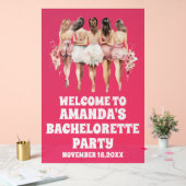 フロステッド・マゼンタ・アクリルバチェロレッテウェルカムサイン アクリルサイン (ウェディング)