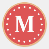 フロステッドCookieモノグラムステッカー ラウンドシール (正面)