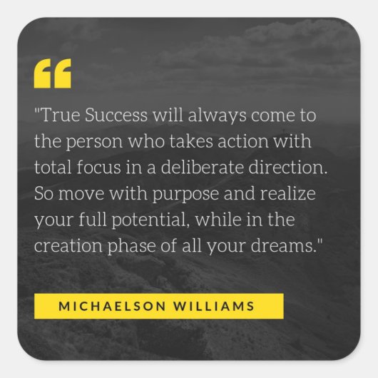 フロステートデザイン引用文バイマイケルソンウィリアムズ スクエアシール (正面)