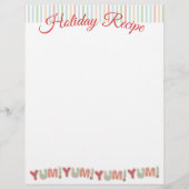 フロストしたクッキーのクリスマスレシピ便箋 (正面)