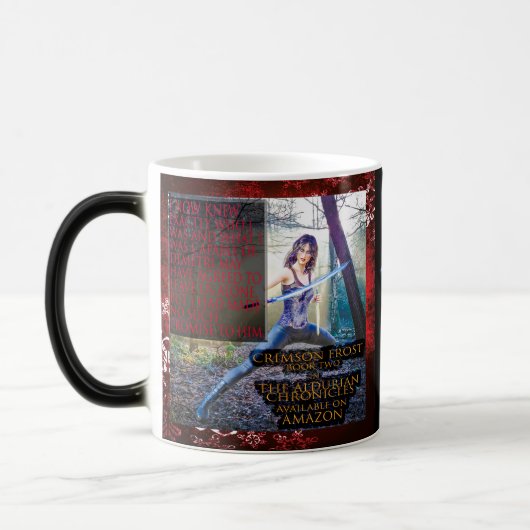 フロストの深紅色の変形させるマグ モーフィングマグカップ (左)