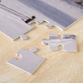 フロストは木および塀、コロラド州を覆いました ジグソーパズル (側面)