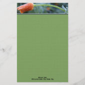 フロストオレンジカリフォルニアポピーパーソナライズされた 便箋 (正面)