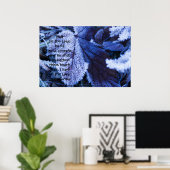 フロストオンリーフプリント付き/聖なる書物、 経典詩 ポスター (ホームオフィス)