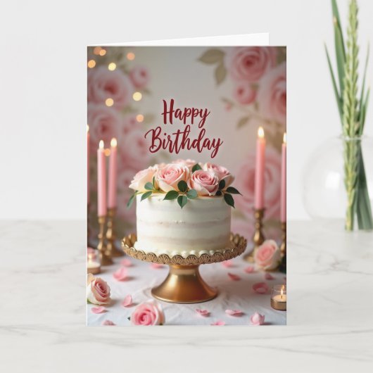 フロストキャンドル 誕生日カード カード (正面)
