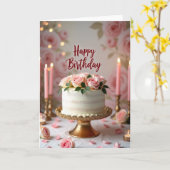 フロストキャンドル 誕生日カード カード (黄色い花)
