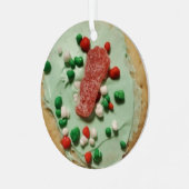 フロストクリスマスシュガークッキーキャンディグミー メタルオーナメント (正面左)