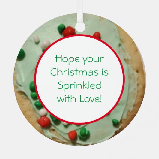 フロストクリスマスシュガークッキーキャンディグミー メタルオーナメント (裏面)