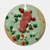 フロストクリスマスシュガークッキーキャンディグミー メタルオーナメント (正面)
