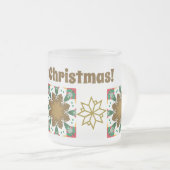 フロストクリスマスマグ❄️ホリデー応援マグ🎄 フロストグラスマグカップ (正面右)